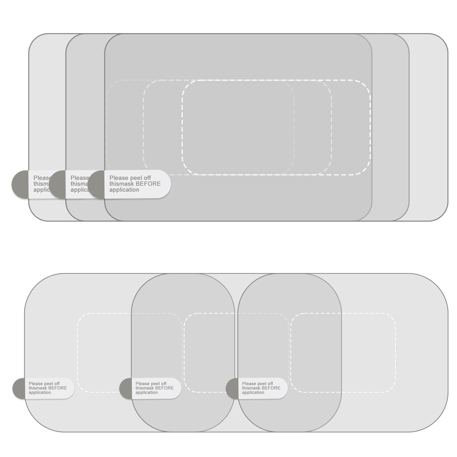 

Электростатическая пленка для лобового стекла для видеорегистратора, устойчивая к царапинам, прозрачные наклейки для крепления, простая установка, 10 шт. D