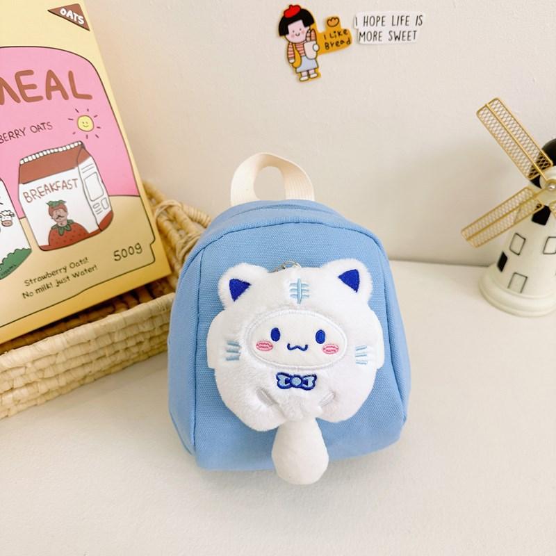 School bag 2024 new canvas bag cartoon bag cute girl school bag lightweight burden reduction bag