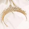 Zinc Zinc Alloy Queen Rhinestone Baroque Women Hair Accessories Tiara Bride Crown Korean Style Headband