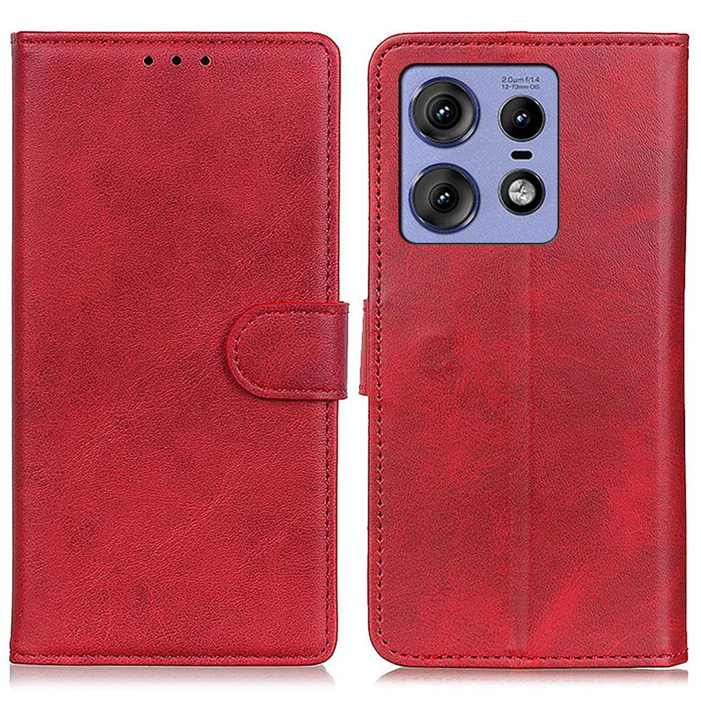 For Motorola Edge 50 Pro 5G Wallet Case Cowhide Texture Leather Shockproof Cover