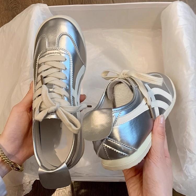 Fashion retro lightweight versatile flat-bottomed German training shoes women's 2025 new summer soft-soled sports Forrest Gump board shoes