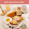 Cute Creative Plush Food Hanging Ornament Pancake Egg Noodles Burger Croissant Keychain Short Plush Toy Cartoon Style