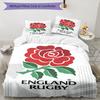 Set Biancheria da Letto Rugby Inghilterra 3 Pezzi Copripiumino Chiusura Include 1 Copripiumino & 2 Federe, Morbido e Confortevole per Tutte le Stagioni.