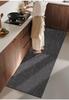 Non-Slip Waterproof Kitchen Floor Mat with Oil & Water Absorption, Stain Resistant, Long Strip Design