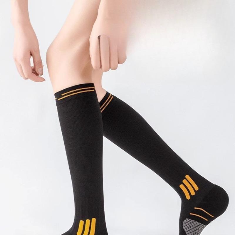 Jump Rope, Sports Pressure, Women's Long Calf Professional Muscle Compression Socks, Running Long Socks, Yoga Slimming Leg Socks