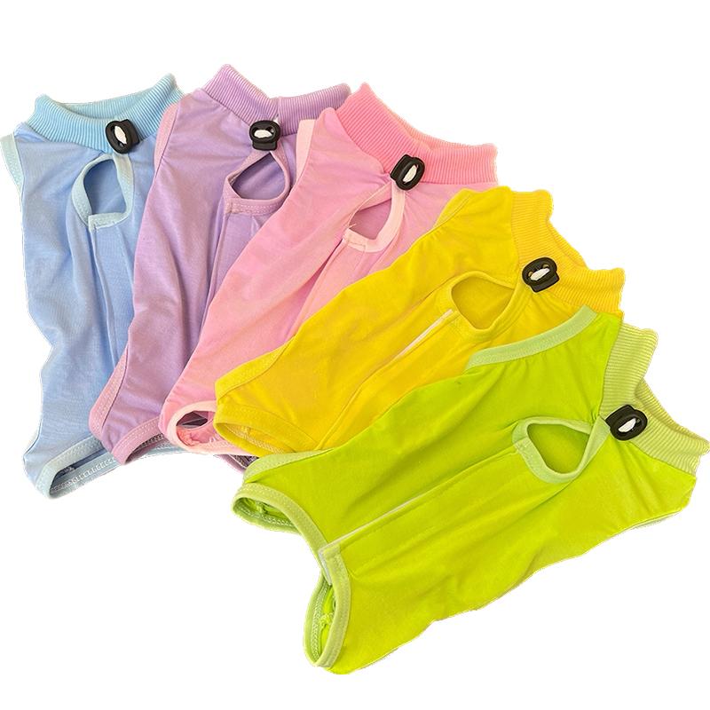 D5 Dog Cat Vest  Pet Shirt Cats Surgery Recovery Suit Small Medium Soft Pajama After Surgery Wear Recovery Clothes Anti Licking