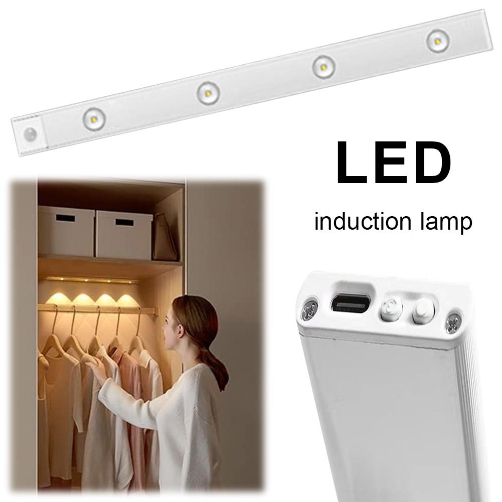 Under Cabinet Light LED Motion Sensor Light 3 Color Dimmable Rechargeable Closet Light Dimming Hill Light for Kitchen Bedroom
