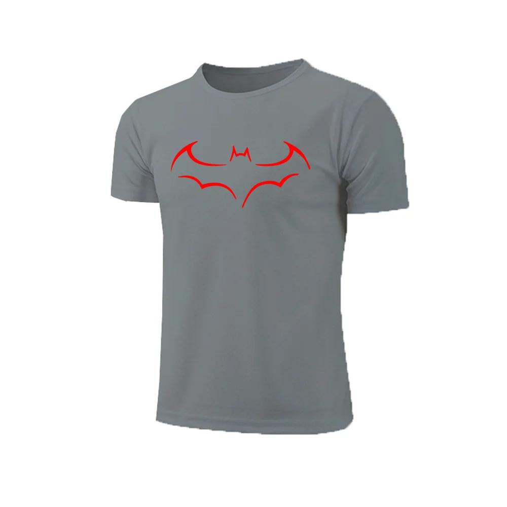 Summer 3D Minimalist Bat Printed Mens TShirts Outdoor Fitness Running Short Sleeve Tops Casual Fashion Loose Oneck Men Tees