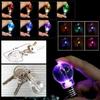 Mini Color Changing LED Flashlight Light Bulb Lamp Key Ring Keychain Xmas Gift