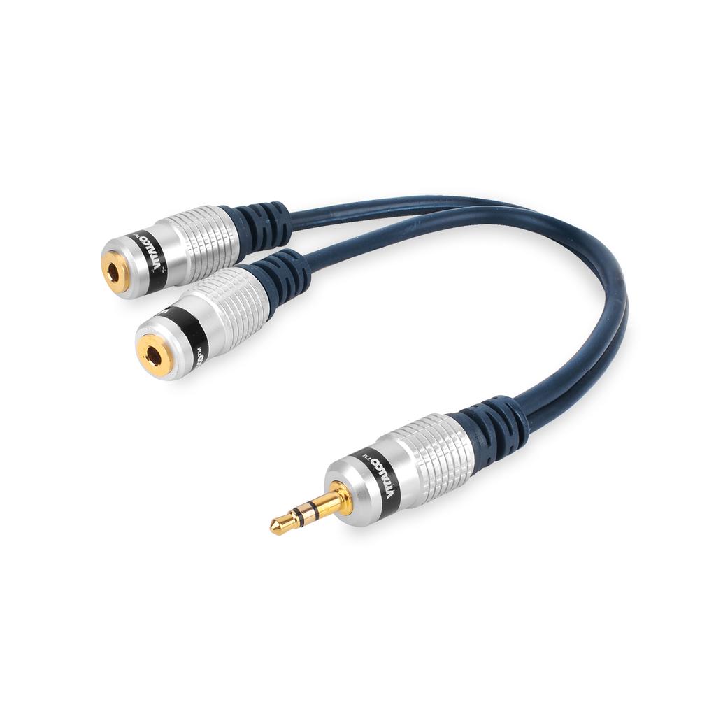 Adapter jack 3,5 stereo wtyk - 2x jack 3,5 stereo gniazdo vitalco (a1)