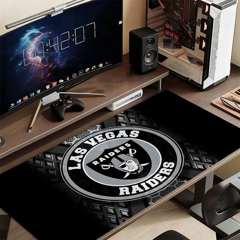 Raiders Mauspade, Große Gaming-Schreibtischmatte, Rutschfestes XXL-Mauspad für Laptop & Tablet, Mini-PC-Spielmatte mit genähten Kanten