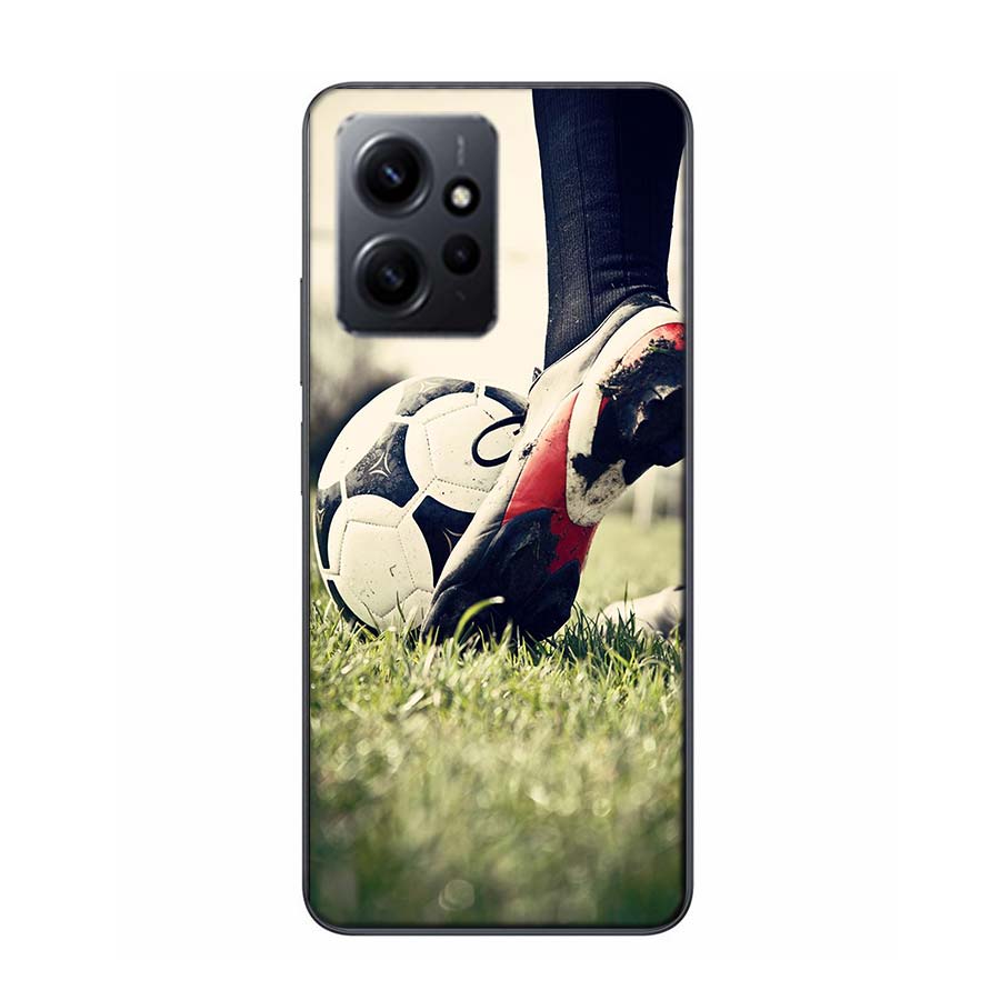 Football Field Phone Case For Redmi 12 13C 12C 15C 9 10 10C Note 13 Pro Plus 14 15 Pro 9T 9C 9A TPU Soft Cover Clear Cell Cases