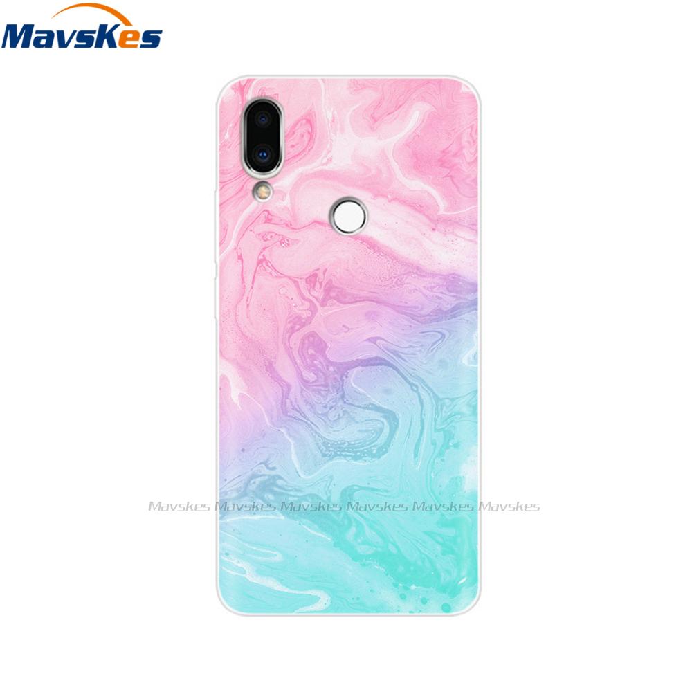 Soft TPU Case for Meizu Note 9 Cat Animal Flower Printed Protective Silicone Covers Phone Shells Bags Bumper for Meizu Note9