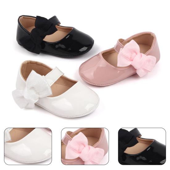 

1 пара детской обуви, мягкая подошва, гладкая поверхность, разноцветная обувь из искусственной кожи для повседневного ношения для малышей