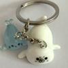 Novelty Sea Lions Shape Key Ring With Glowing Function Plastic Resin Key Holder Accessory For Night Safety Use