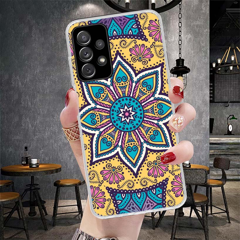 Totem Mandala Colorful Flower Soft Phone Case For Samsung Galaxy S22 S23 S24 S25 Edge S26 Ultra S20 FE S21 Plus + Fundas Coque G