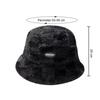 1Pc Women Winter Warm Plush Bucket Hat Casual Thermal Windproof Fleece Fisherman Caps