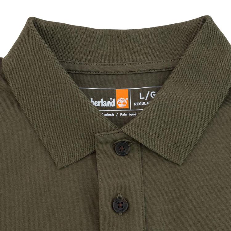 Timberland Outdoor Casual Loose Breathable Short Sleeve Polo Shirt Men Polo Shirts Army-Green A63YQ-A58