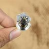 925 Sterling Silver Natural Peanut Wood Jasper Promise Statement Ring Jewelry