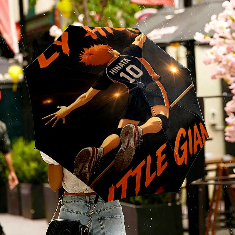 Haikyu Print Umbrella Automatic Opening/ Closing - Portable Foldable Design - Daily use for Travel/Outdoor - Gift for Birthday