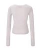 Peullijeunopallou Valerie Shirring Button Long Sleeve Top (Pale Pink)