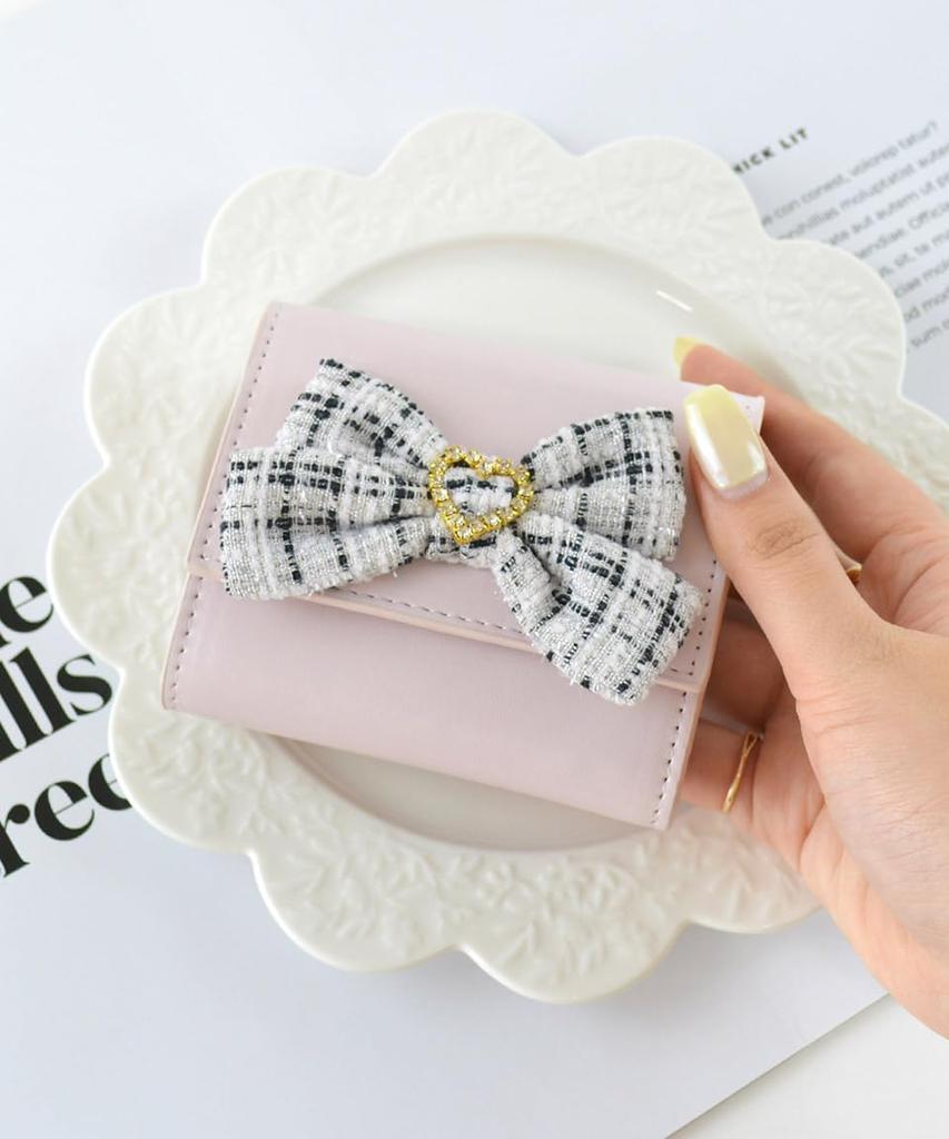 SecretDoor Pink Tri-fold Wallet for Women, Mini Wallet, Small Wallet, Popular, Cute, Thin, Compact, Folding Wallet, Easy to Use, Large Capacity, Coin