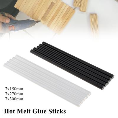 5 Stück/10 Stück Heißklebestifte 7 mm x 150 mm / 270 mm / 300 mm für Heimwerkerarbeiten / Dekoration / Reparatur, Mehrzweck-Klebestifte Schwarz / Transparent