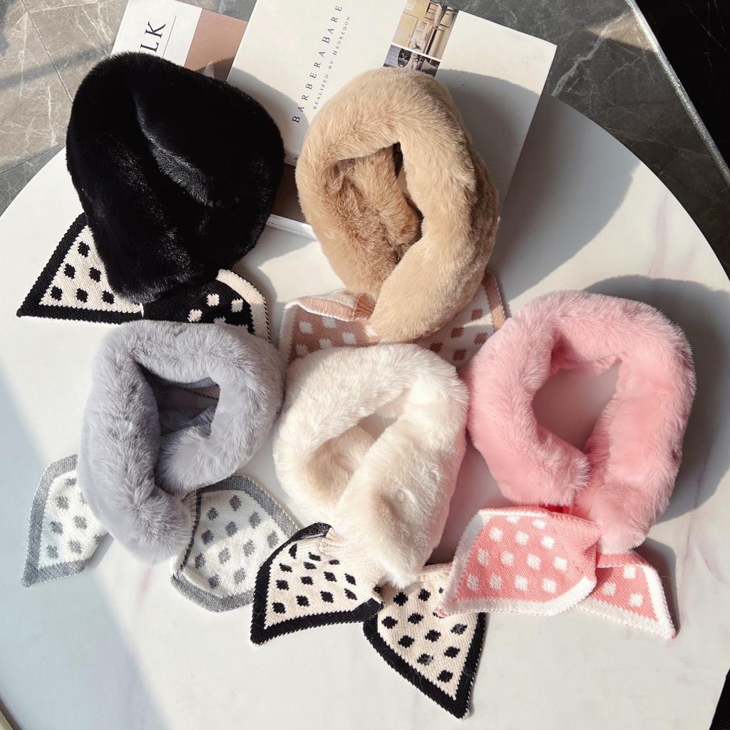Winter one-piece hat women's fashion commuting versatile pullover hat double-layer thickened ear protectors to keep warm cycling cold scarf hat