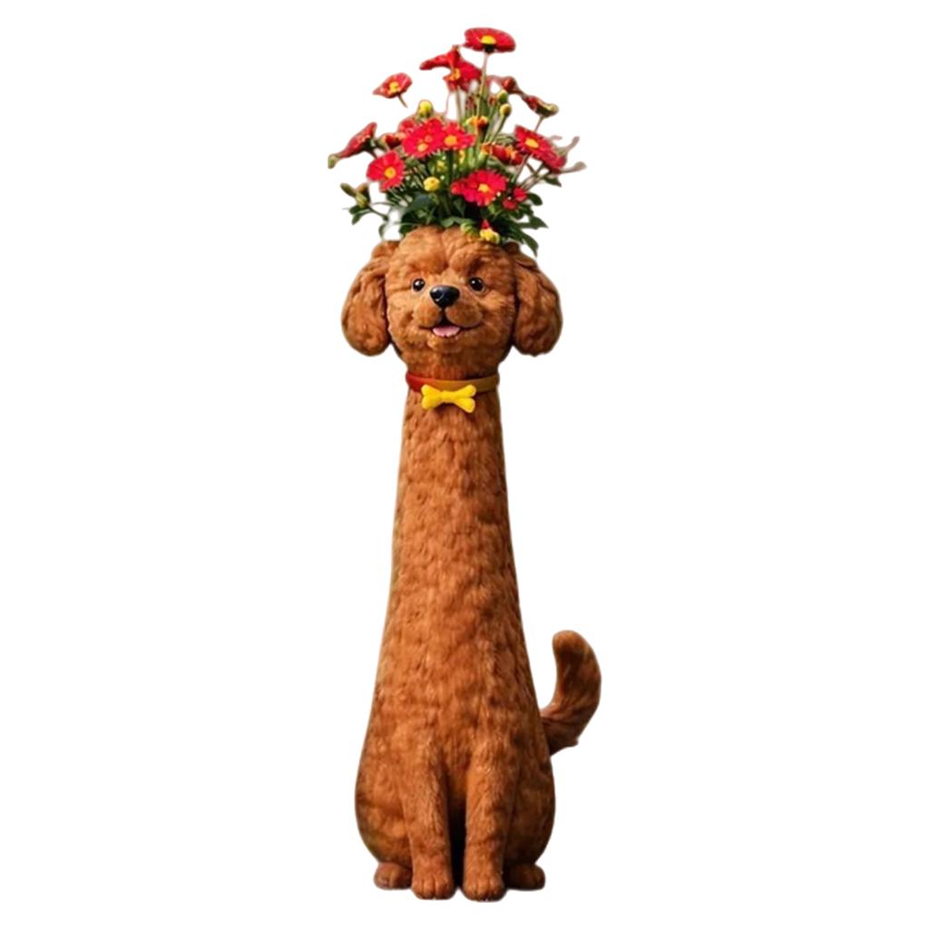 Vase à Fleurs Animal Fantaisiste en Résine Vase à Fleurs Moderne en Forme d'Animal Mignon Ornement Créatif pour la Décoration de la Maison Salon Étagère