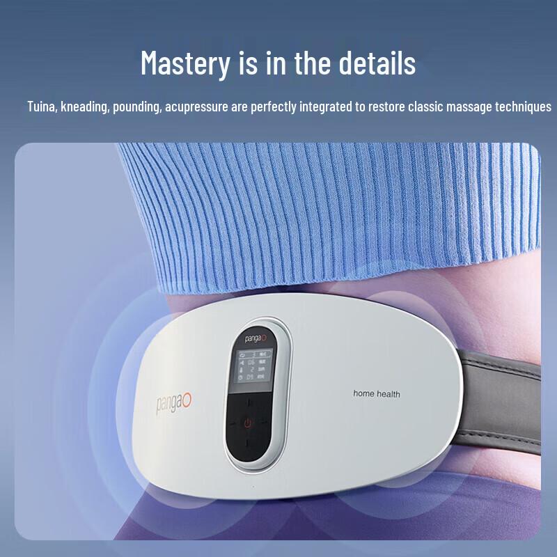 Pangao Upgraded Waist Massager with Dual Pulse & Red Light Therapy