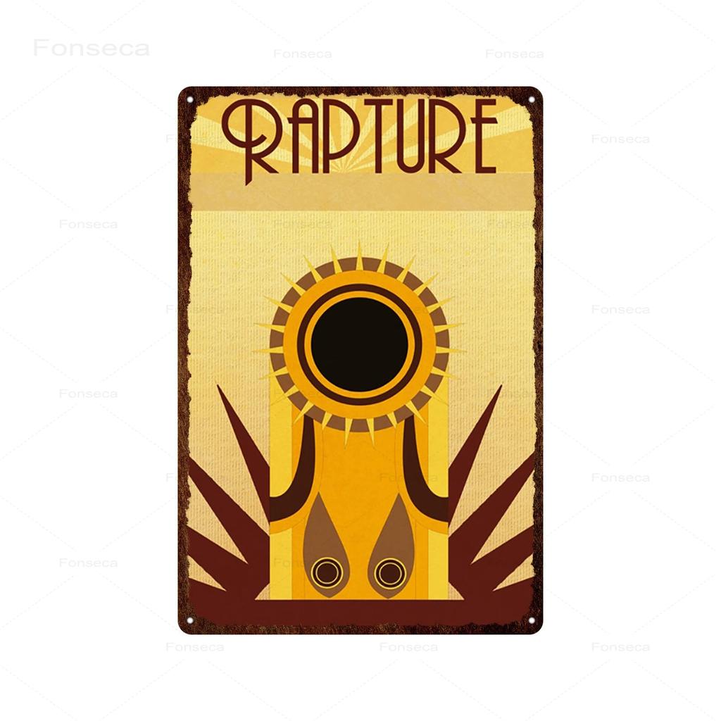 Shooting Game Bioshock Tin Sign Infinite High Quality Retro Meatl Plaques Vintage Wall Art Iron Painting for Home Bar Decoration