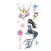 7-piece tattoo sticker men women body seal Elk Whale 9x19cm arms legs chest shoulders back easy apply children waterproof