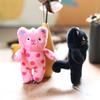 Wave Point Cat Pendant Doll Toy Keyring Bag Charm Backpack Decor Car Keys Accessories Ornament Children Plush Gift Toy