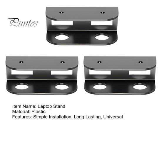 3Pcs Under-Desk Laptop Storage Mount Strong Load-bearing High Stability Easy Installation Laptop Holder Notebook Storage Organizer