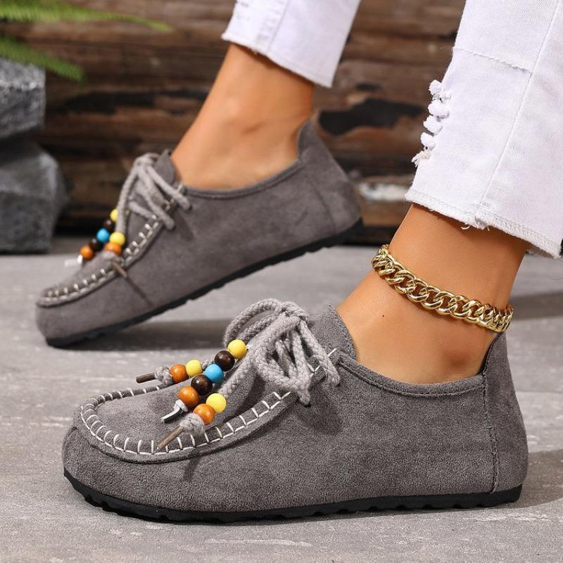 Women's Suede Birkenstyle Loafers, Slip-On Moccasins, Plus Size Casual Fall Student Shoes