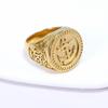 European and American Retro Jewelry Gold Anchor Men's Ring Women's Pirate Titanium Steel Ring Jingshan 2026