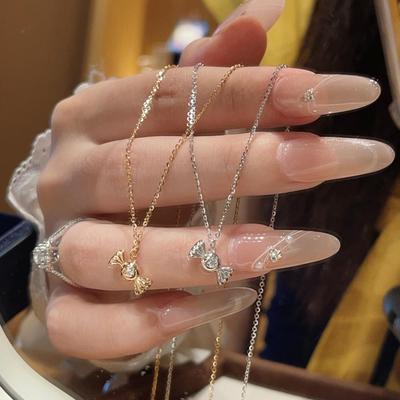 S925 Sterling Silver Luxury Candy Necklace - 2025 Collection Clavicle Chain Gift for Girls