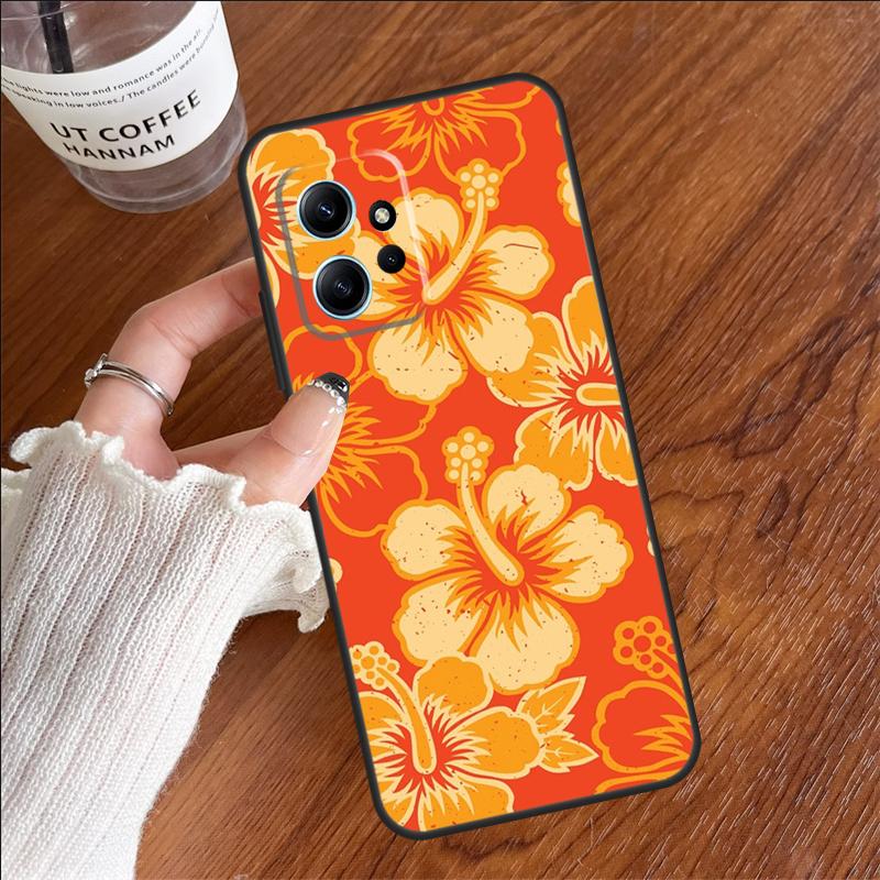 Hibiscus Flowers Floral Hybrid Case For Xiaomi Redmi 13C 14C 10C 12C Redmi Note 14 12 11 9 10 13 Pro 9S 10S 11S 12S Cover