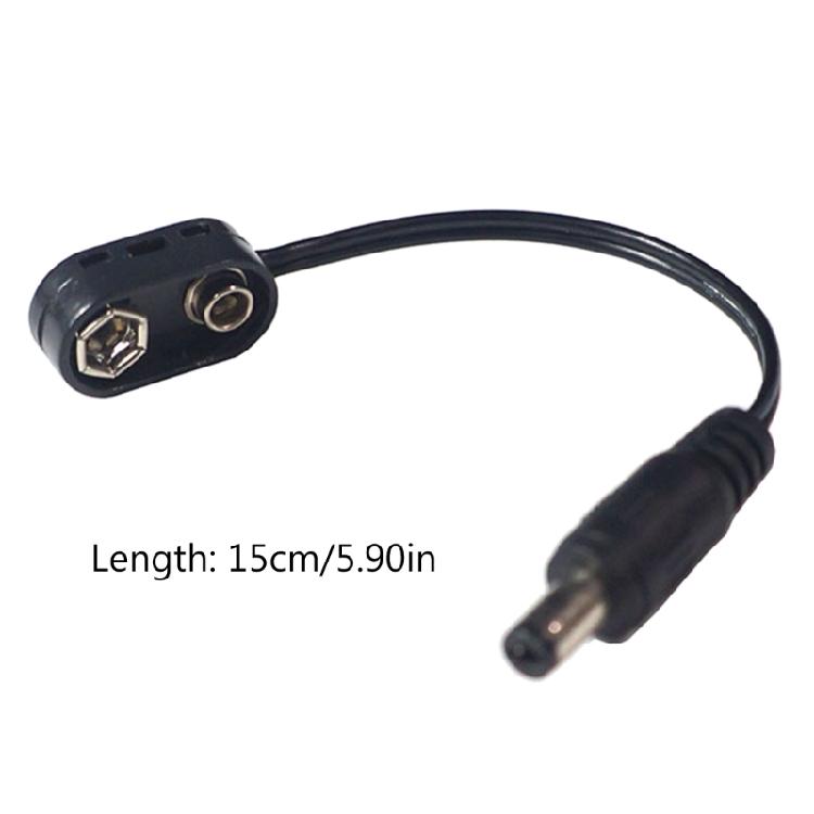 Guitar Effect Pedal Cable Adapter 9V Battery Clip Converter Cable DCJack Plug