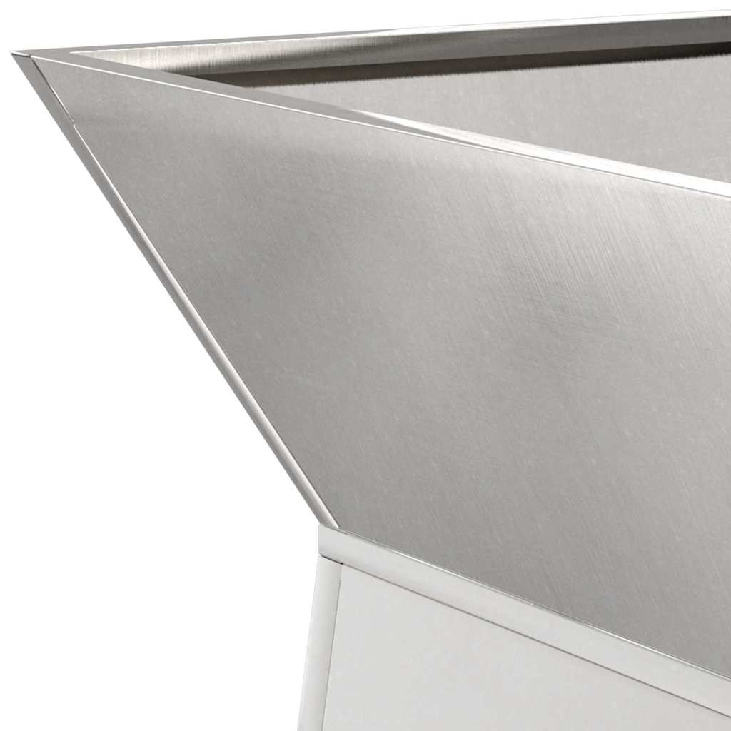 Column Planter 2 Pcs Silver 35 X 35 X 73 Cm
