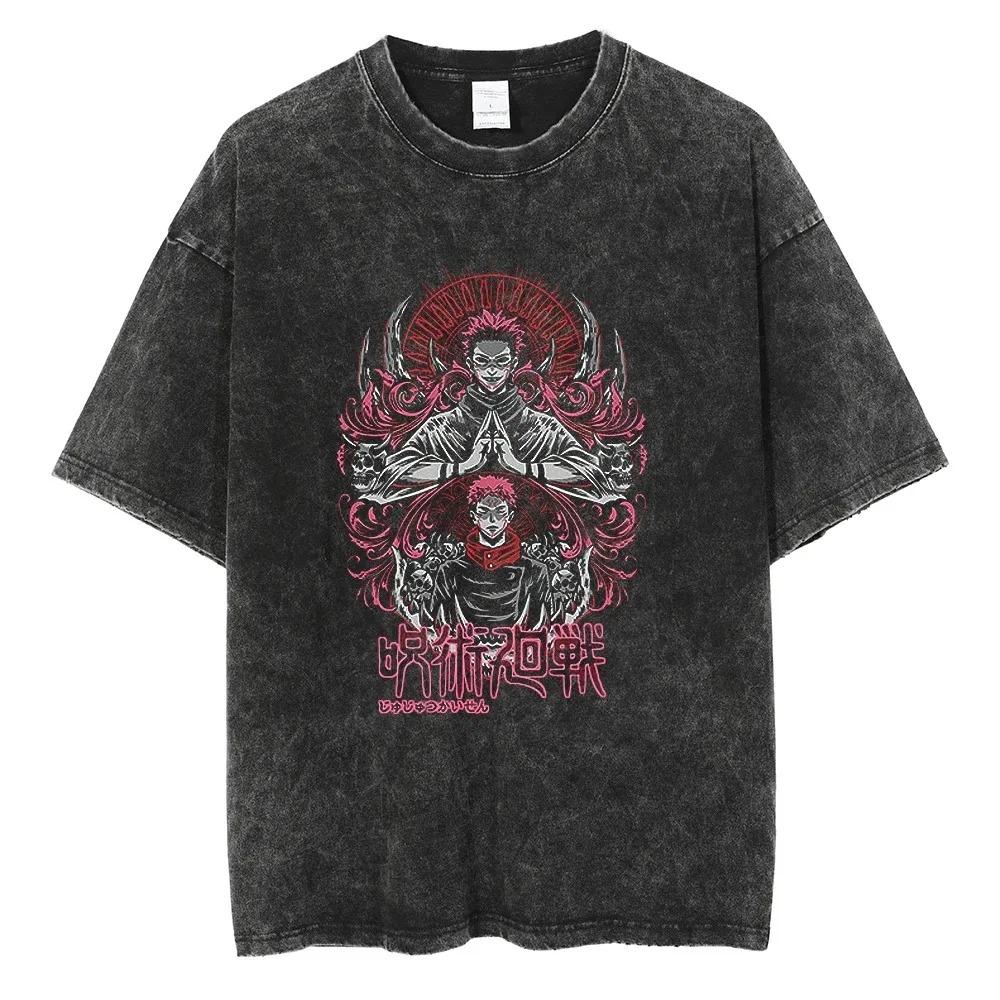 Satoru Gojo Graphic Print T-shirt Anime Jujutsu Kaisen Tee Men Women Short Sleeve Crewneck Tshirts Harajuku Male Cotton T Shirt