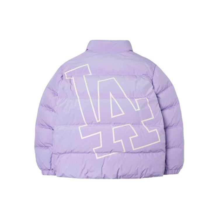 MLB Basic Logo Los Angeles Dodgers Logo Stand Collar Comfortable Bread Jacket Down Jacket Winter Unisex Jacket Light-Purple 3ADJB0116-07LDL