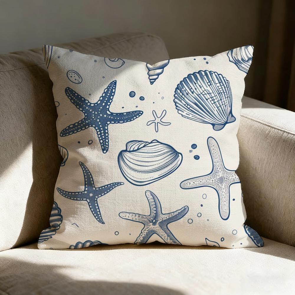 Decorative Blue Geometry Pillow Case pillowcase, double-sided printed, sofa cushion, bedroom headboard pillow