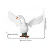 Realistic Goose Model HandPainted White Figurine for Kids, Farm Playset, School Project, Cake