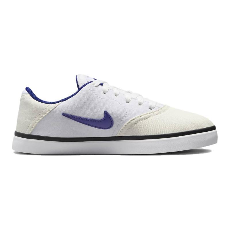 Nike SB Check Abrasion Resistant Breathable Low Top Kids' Skateboarding Shoes White Blue Sneakers 905373-102