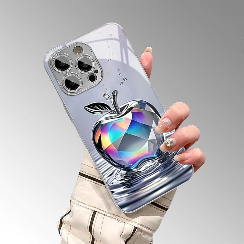 Colorful Reflective For Apple Tempered Glass Electroplat Phone Case For iPhone 17 Pro Max 16 15 14 Plus 11 12 13 16E 17Air Cover