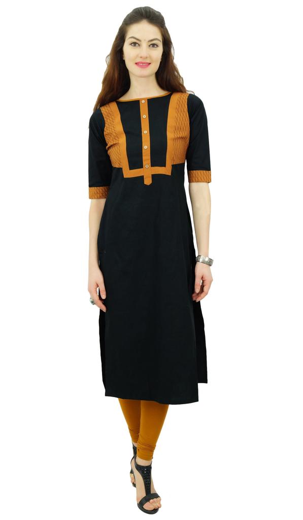 Phagun Women's Indian Ethnic Cotton Kurti Casual Wear Tunic Top Straight