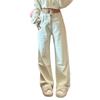 Wide-leg Jeans Women's Early Spring New White Simple Commuter Casual Versatile Straight Drape Floor Pants