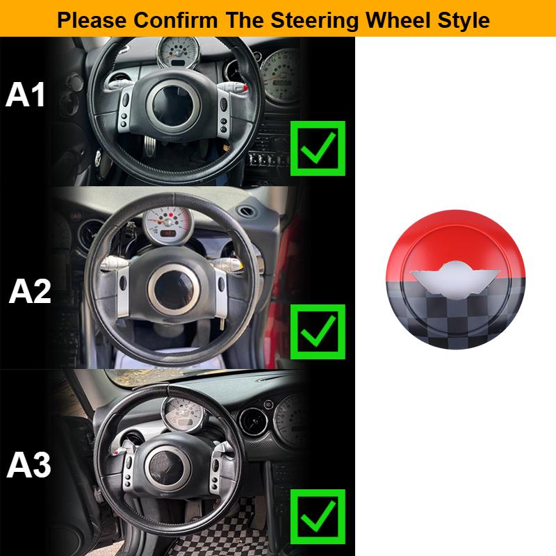 1PCS Car Steering Wheel Center Panel Car Sticker Night Jack For MINI Cooper R50 R52 R53 For Mini Cooper Interior Accessories