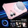 For iPhone 16 Plus Case Small Wavy Edge Compatible with MagSafe Frosted Anti-Drop PC+TPU Phone Cover